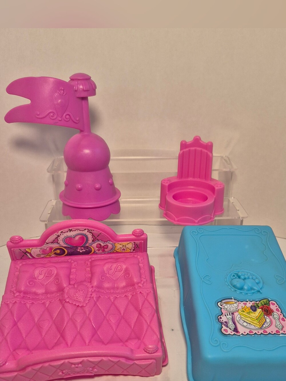 Fisher Price Little People Disney Princess Palace Talker Castle Flag Bed Throne+